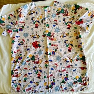 Peanuts Christmas scrub